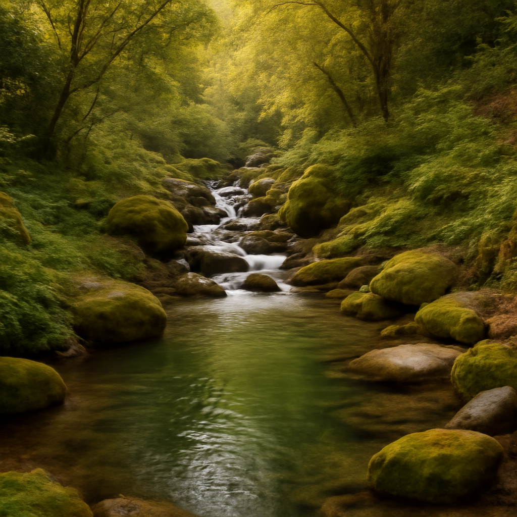 Río y poza natural cerca de Habitaciones Aira