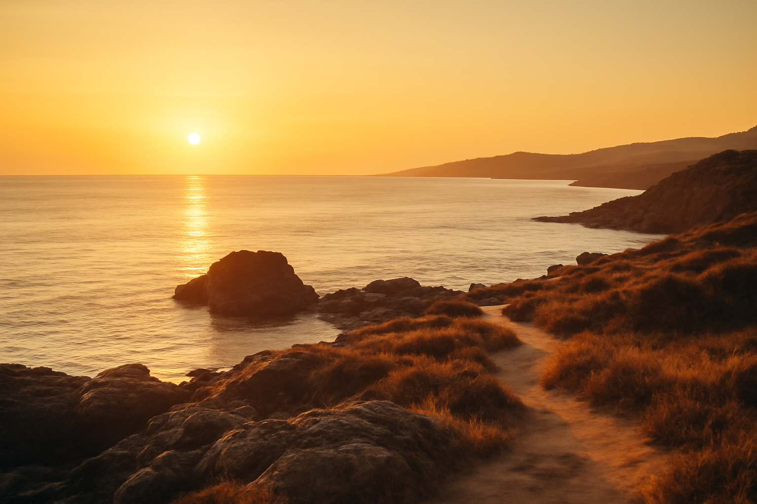 Atardecer en la costa cerca de can pere boni