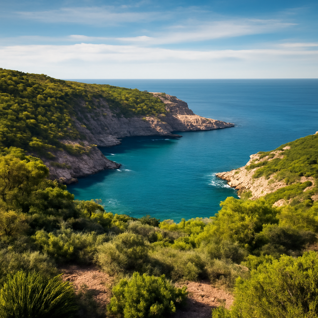 Mirador sobre la costa cerca de Luengihouse