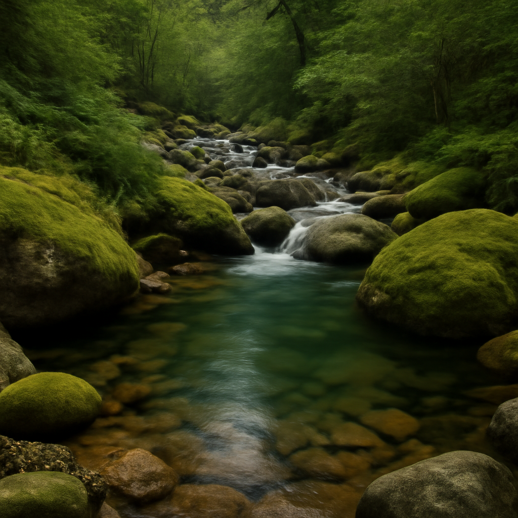 Río y poza natural cerca de can boni