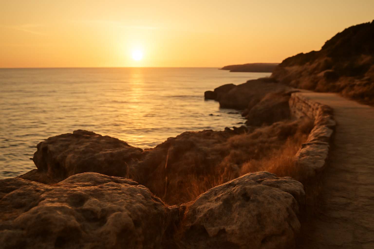 Atardecer en la costa cerca de Vera