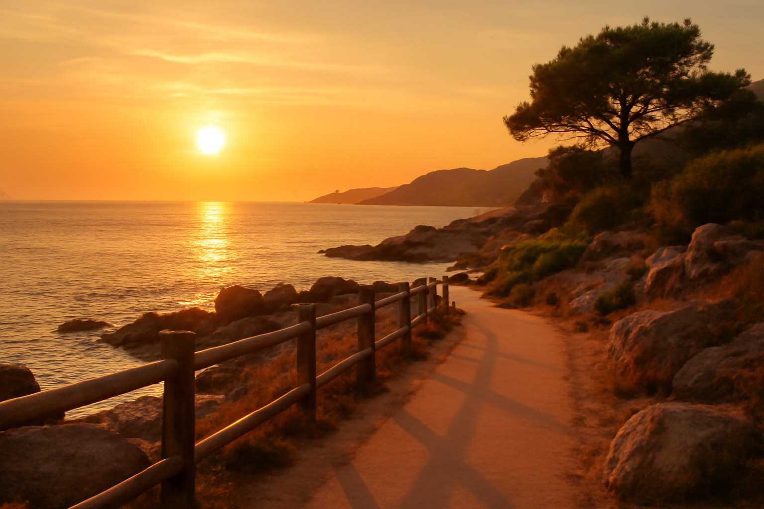 Atardecer en la costa cerca de can pere boni