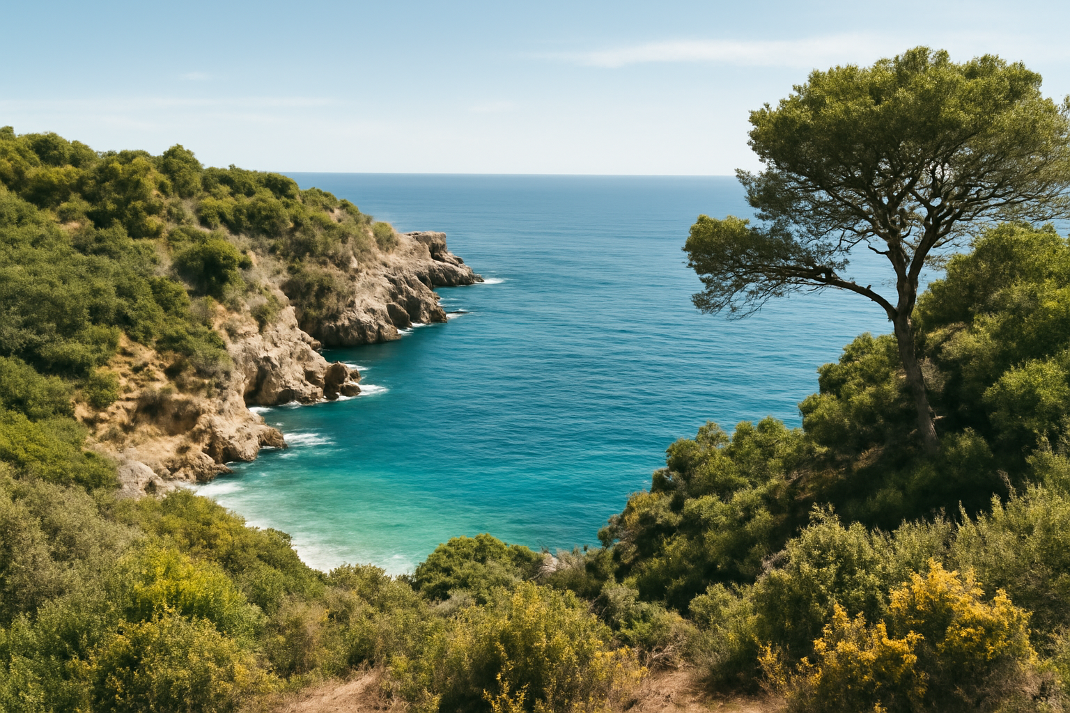 Mirador sobre la costa cerca de can pere boni