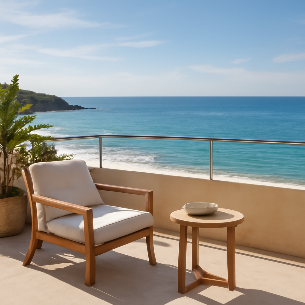 Terraza o mirador frente al mar cerca de can pere boni