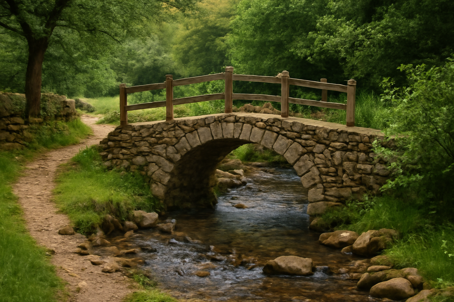 Arroyo o puente rural cerca de Habitaciones Aira
