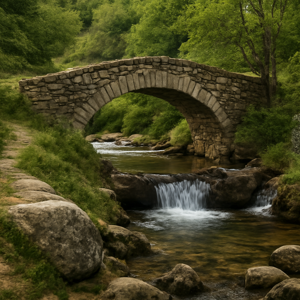 Arroyo o puente rural cerca de Habitaciones Aira