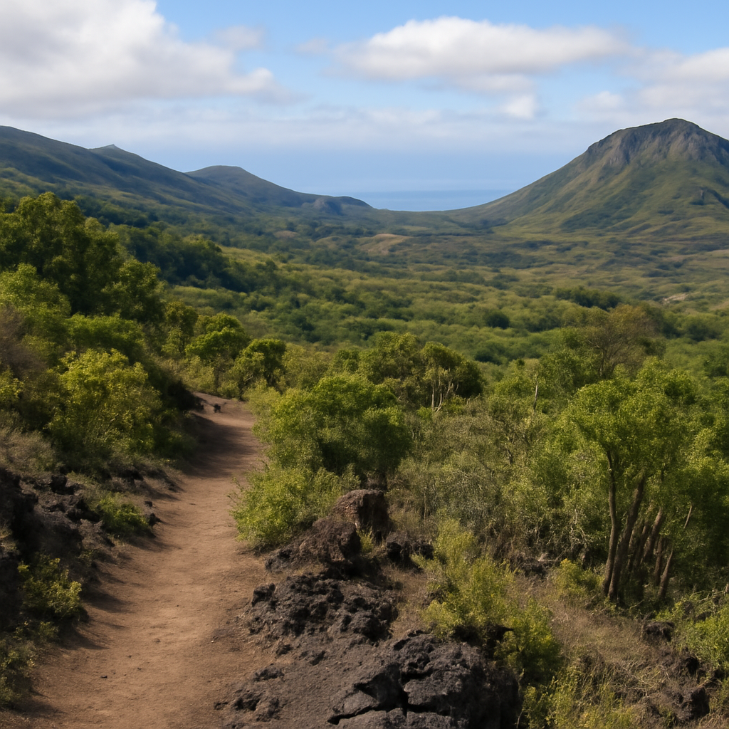 Paisaje panorámico de Garafía para complementar una guía de senderismo