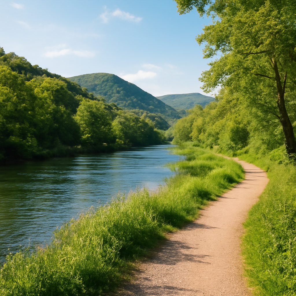 Paseo fluvial y paisaje natural en el entorno de Ujo