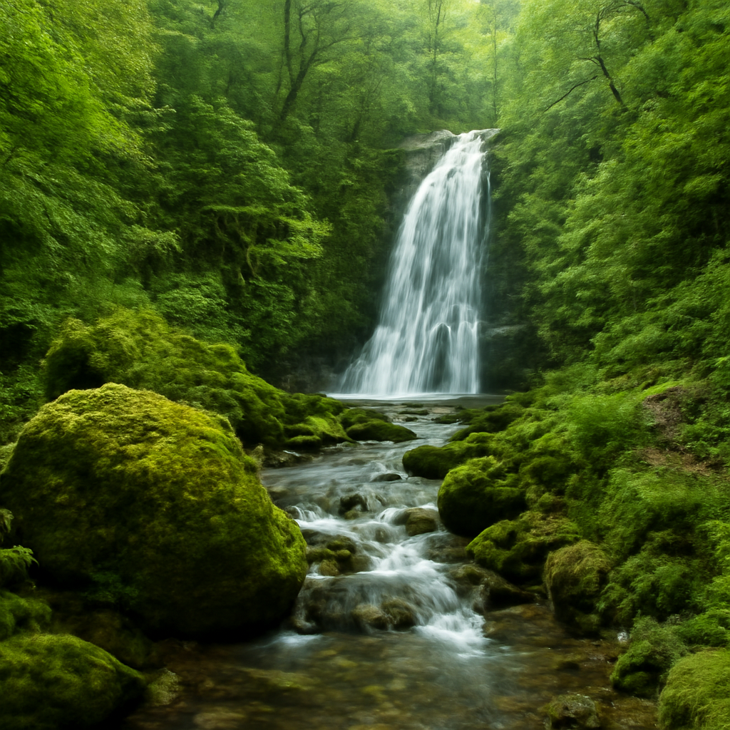 Cascada o salto de agua cerca de 2/8 · Estrella de Mar