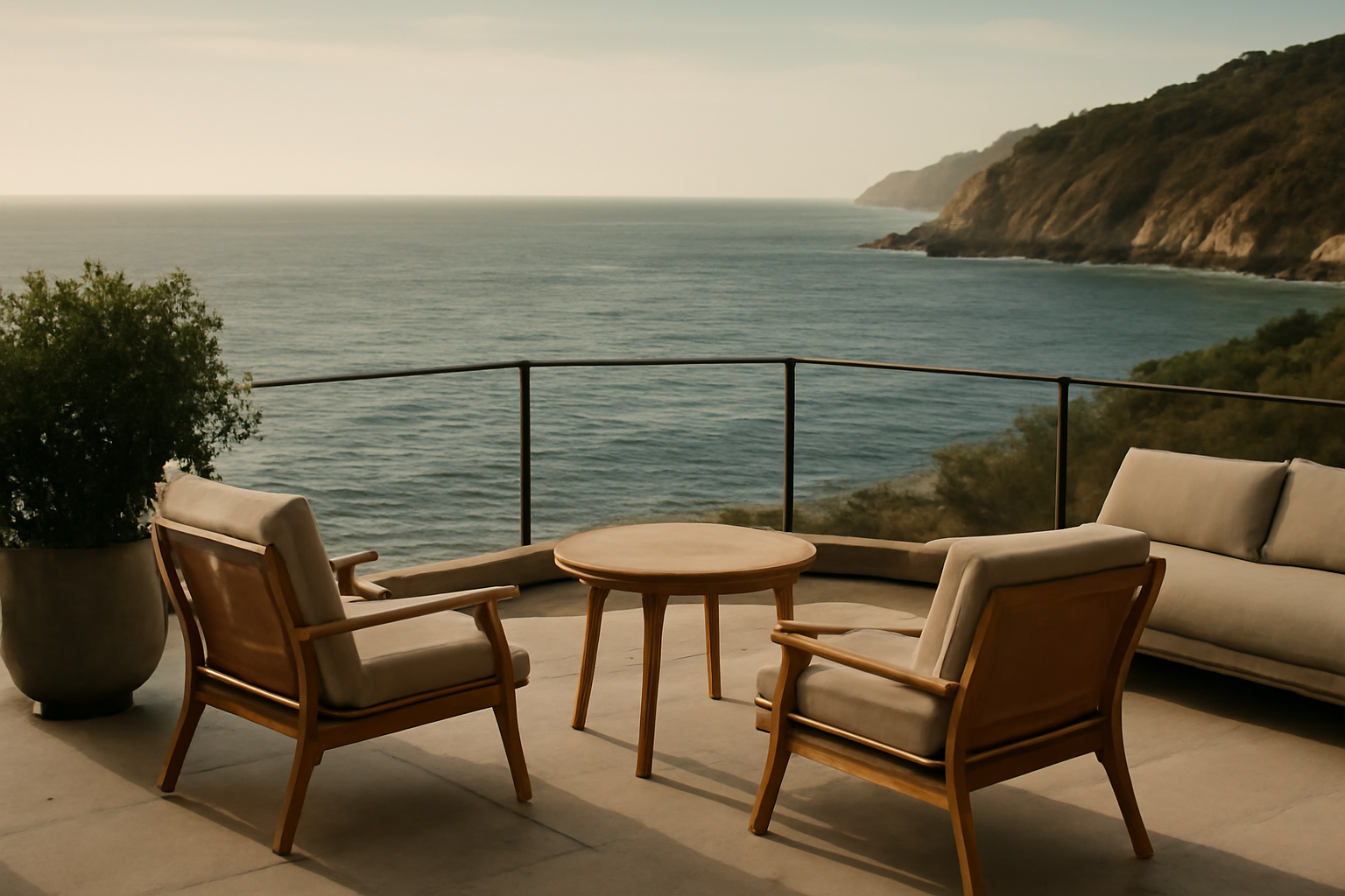 Terraza o mirador frente al mar cerca de Seafrontpenthouse